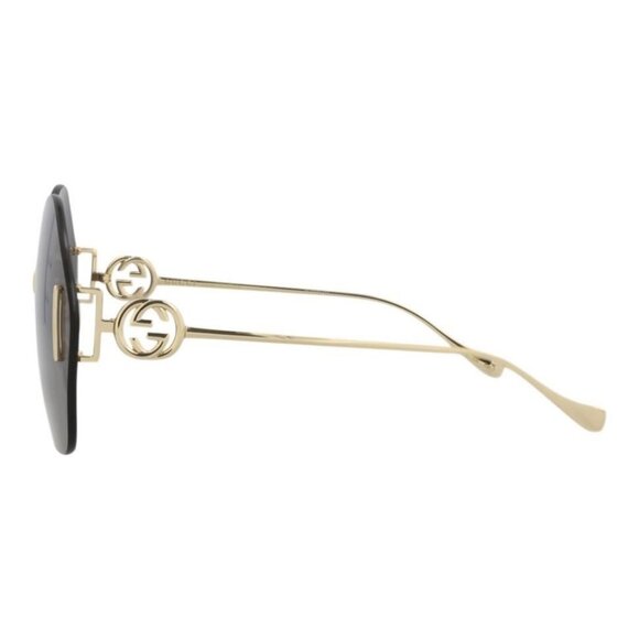 Gucci Womens Round/Oval Gold Gold Grey Fashion Designer Eyewear - Picture 4 of 5
